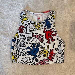 Colorful Graphic Crop Top